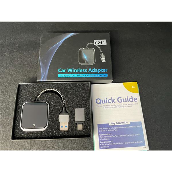 1 Car Wireless Adapter for Apple CarPlay and Android Auto - New