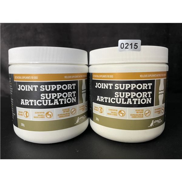 2 Tubs of Joint Support Supplements for Dogs (300g Each) - New (BB: 01/02/2027)