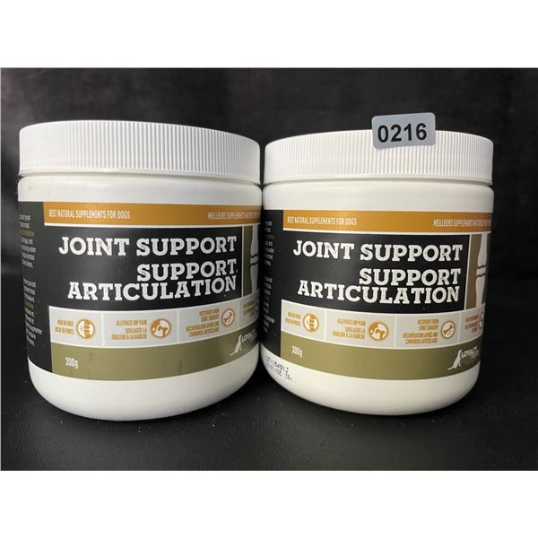 2 Tubs of Joint Support Supplements for Dogs (300g Each) - New (BB: 01/02/2027)