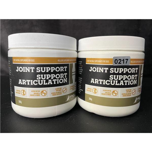 2 Tubs of Joint Support Supplements for Dogs (300g Each) - New (BB: 01/02/2027)