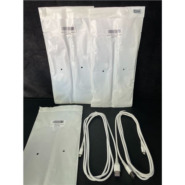 3 Packs of Braided Lightning Charging Cords for Apple Devices (USB to Lightning) 6 Cords - New