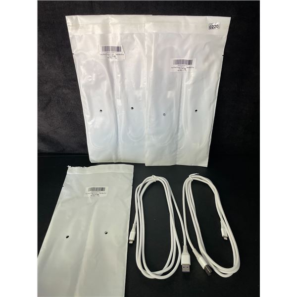 3 Packs of Braided Lightning Charging Cords for Apple Devices (USB to Lightning) 6 Cords - New