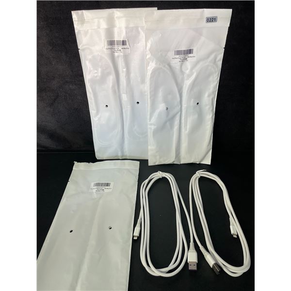 3 Packs of Braided Lightning Charging Cords for Apple Devices (USB to Lightning) 6 Cords - New