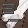 Image 4 : 10-Pairs of HotFeet Work Socks - Men's All-Weather Performance Crew Socks (Size 10-13) - New