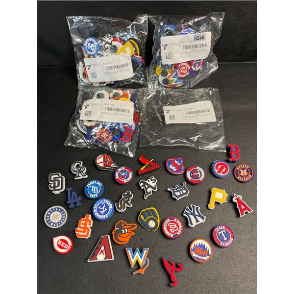 4 Multi-Packs of Sport Logo Croc Shoes Charms - New