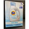 Image 1 : 1 Tide Ultra Concentrated Free & Gentle Eco-Box Liquid Laundry Detergent - 3.1L/96 Loads - New