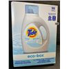 Image 1 : 1 Tide Ultra Concentrated Free & Gentle Eco-Box Liquid Laundry Detergent - 3.1L/96 Loads - New