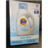 Image 1 : 1 Tide Ultra Concentrated Free & Gentle Eco-Box Liquid Laundry Detergent - 3.1L/96 Loads - New