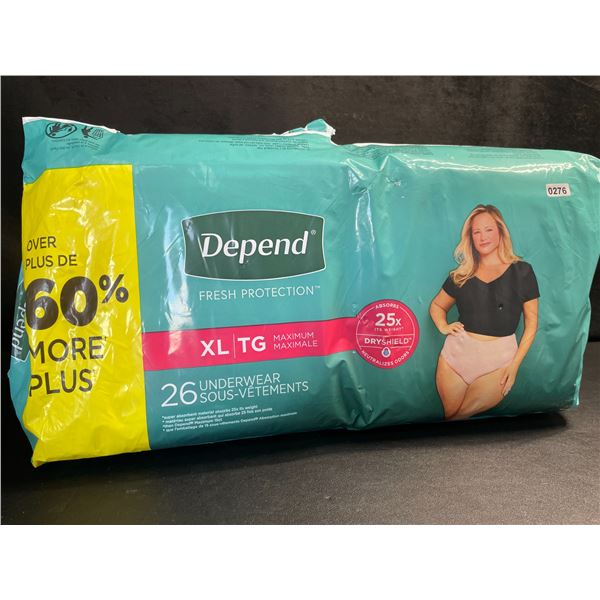 Depends Fresh Protection Adult Incontinence Underwear for Women (26 Count) XL - New