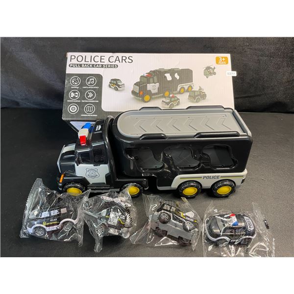 5PC Police Car Toy Set with Music and Light Effects - Brand New