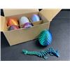 Image 3 : 6-Pack of 3D Printed Dragon Eggs with Dragon Inside - Assorted Colours - Brand New