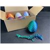 Image 3 : 6-Pack of 3D Printed Dragon Eggs with Dragon Inside - Assorted Colours - Brand New