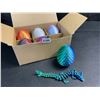 Image 3 : 6-Pack of 3D Printed Dragon Eggs with Dragon Inside - Assorted Colours - Brand New