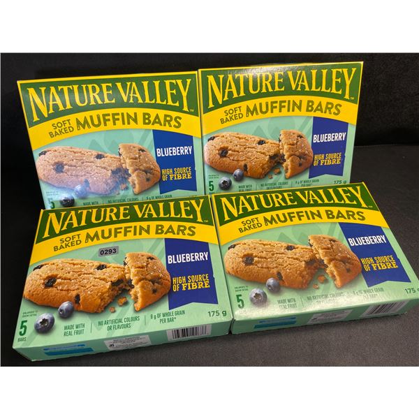 4 Boxes of Nature Valley Soft Baked Blueberry Muffin Bars - 5 Bars Per Box/175g - New