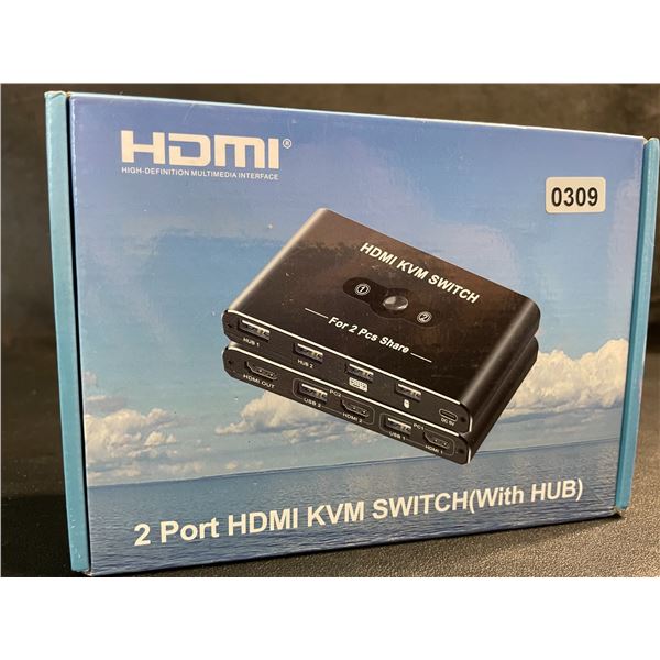 1 2-Port HDMI KVM Switch (With HUB) - New