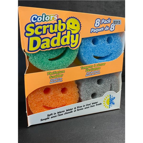 8PC Scrub Daddy Sponge Set - Variety Colors - Scratch-Free Multipurpose Sponges - New