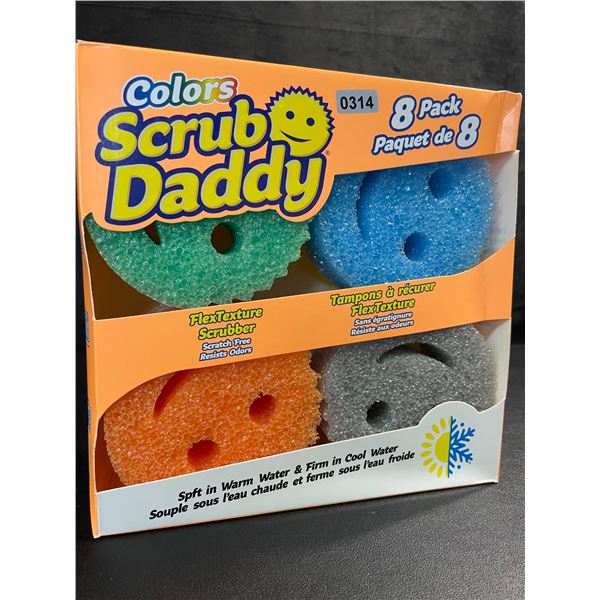 8PC Scrub Daddy Sponge Set - Variety Colors - Scratch-Free Multipurpose Sponges - New