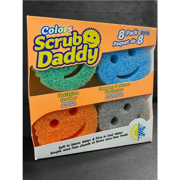 8PC Scrub Daddy Sponge Set - Variety Colors - Scratch-Free Multipurpose Sponges - New