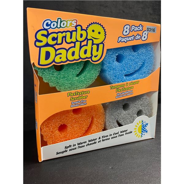 8PC Scrub Daddy Sponge Set - Variety Colors - Scratch-Free Multipurpose Sponges - New