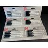 Image 1 : 6 Packs of Fine Tip Dry-Erase Markers (24 Markers/4 Per Pack) Black - New