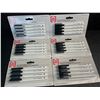 Image 1 : 6 Packs of Fine Tip Dry-Erase Markers (24 Markers/4 Per Pack) Black - New
