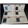 Image 1 : 6 Packs of Fine Tip Dry-Erase Markers (24 Markers/4 Per Pack) Black - New