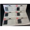 Image 1 : 6 Packs of Fine Tip Dry-Erase Markers (24 Markers/4 Per Pack) Black - New