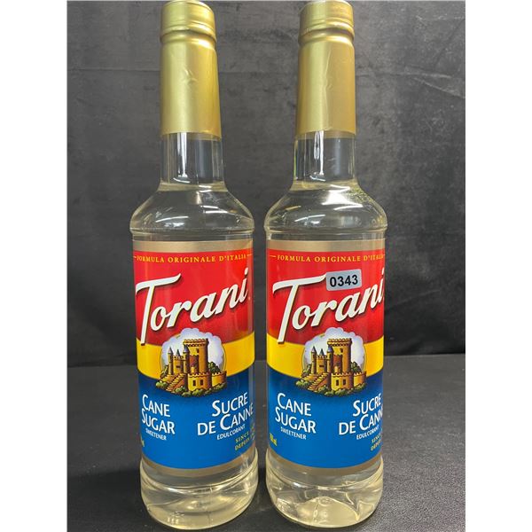 2 Torani Cane Sugar Sweetener Syrups (750ml) - New Sealed (BB: FE 10/2027)