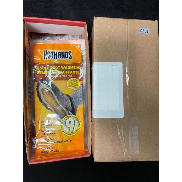 16-Pairs of HotHands Insole Foot Warmers - Ultra-Thin/Air Activated 9 Hours of Heat - New