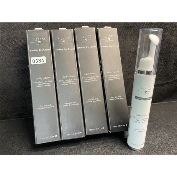 4 Boxes of Kleem Organics Firming Eye Creams (15ml) Reduces Puffiness/Dark Spots/Wrinkles - New