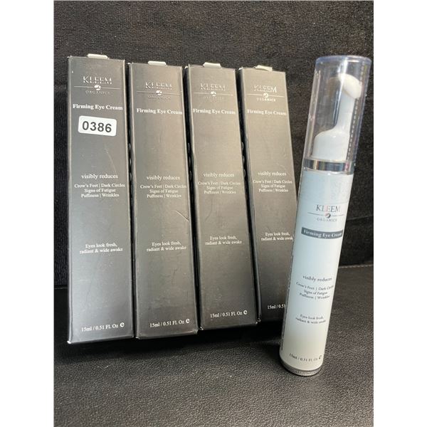 4 Boxes of Kleem Organics Firming Eye Creams (15ml) Reduces Puffiness/Dark Spots/Wrinkles - New