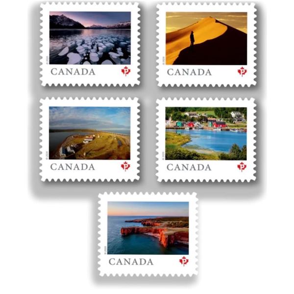 1 Roll of 100PCS Canada Permanent Domestic Rate Mail/Shipping Stamps - New