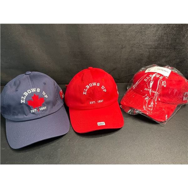 4 "Elbows Up" Canada Hats/Baseball Caps - Brand New