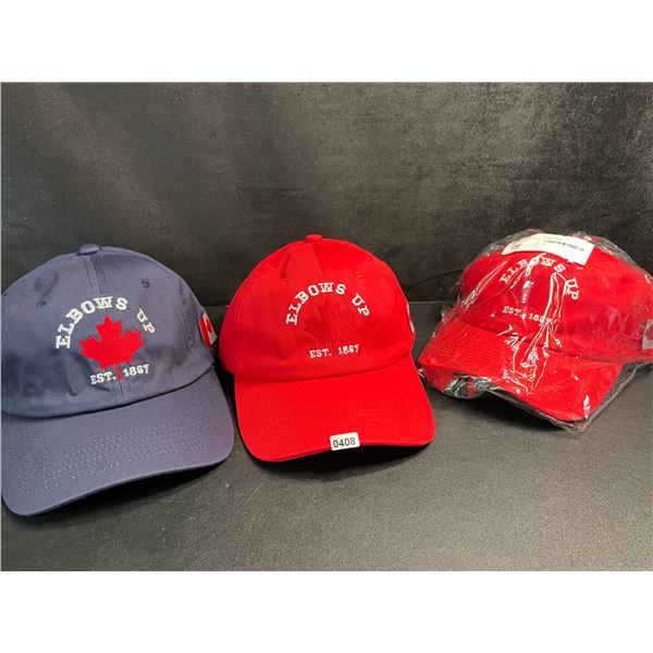 4 "Elbows Up" Canada Hats/Baseball Caps - Brand New