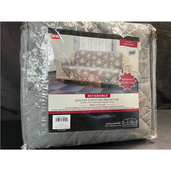 1 Reversible Quilted Sofa Furniture Protector - 75" x 110" Size - Brand New