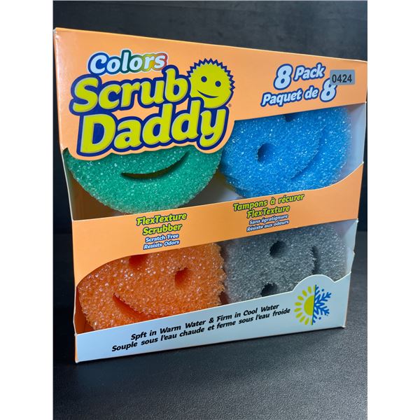 8PC Scrub Daddy Sponge Set - Variety Colors - Scratch-Free Multipurpose Sponges - New