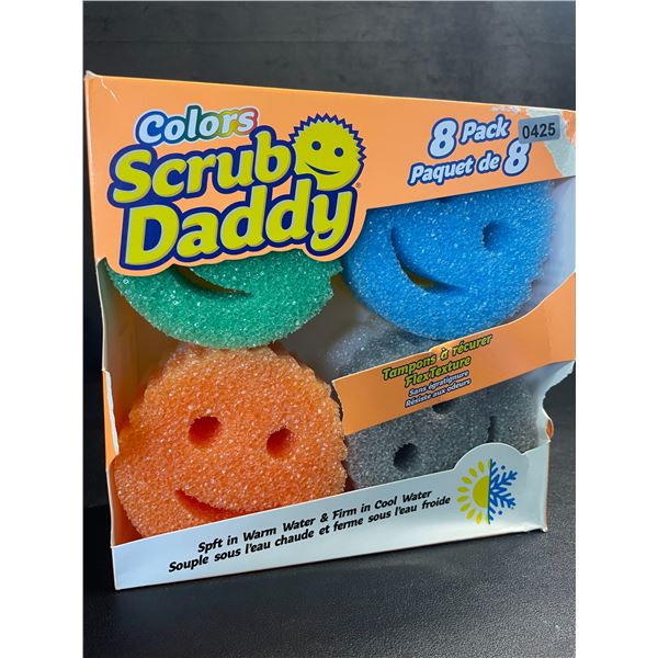 8PC Scrub Daddy Sponge Set - Variety Colors - Scratch-Free Multipurpose Sponges - New
