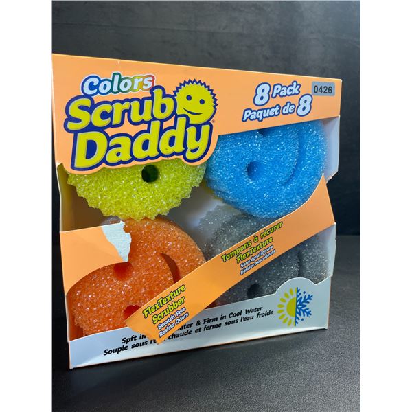 8PC Scrub Daddy Sponge Set - Variety Colors - Scratch-Free Multipurpose Sponges - New