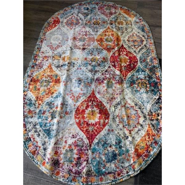1 Boho Design Oval Area Rug/Carpet for Indoors - 58" x 35" - New