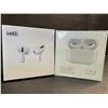 Image 1 : 2 Pairs of TWS Airpod-Style Wireless Earbuds with Charging Cases - White - New