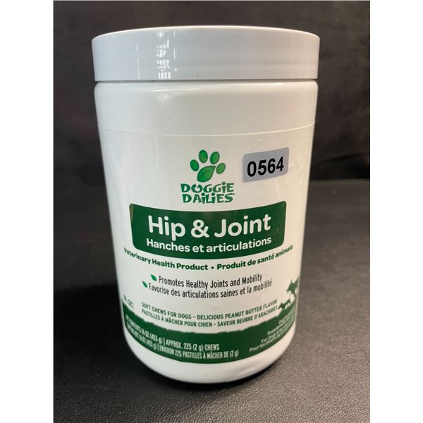 1 Tub of Doggie Dailies Hip & Joint Support Soft Chews for Dogs (453g) - New Sealed