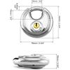 Image 4 : 4-Pack of Stainless Steel Disc Padlocks with 3/8" Shackle - 2 3/4" Wide - For Storage/Sheds - New