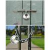 Image 6 : 4-Pack of Stainless Steel Disc Padlocks with 3/8" Shackle - 2 3/4" Wide - For Storage/Sheds - New