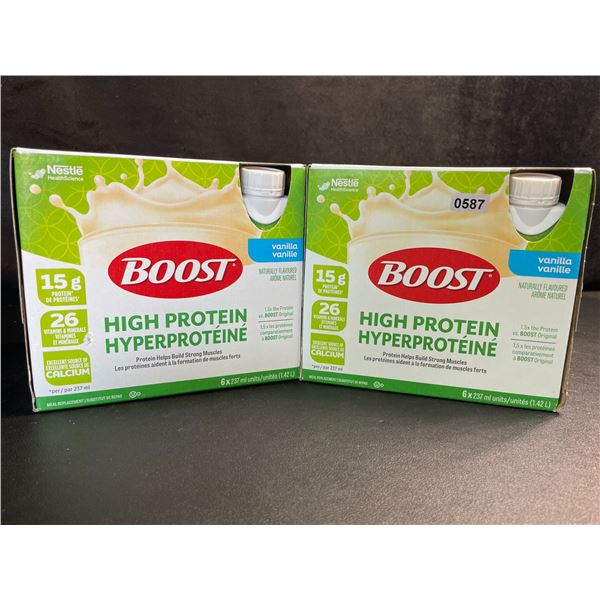 2 Nestle Boost High Protein Vanilla Meal Replacement Drink Packs (6 x 237ml Each/12 Total) - New