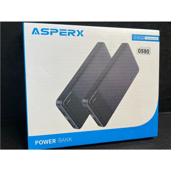 2-Pack of Asperx 10,000mAh Power Banks/Portable Chargers - Brand New