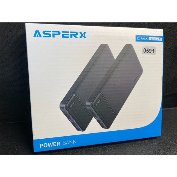 2-Pack of Asperx 10,000mAh Power Banks/Portable Chargers - Brand New