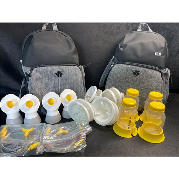 2 Medela Diaper Bag Sets with Spare Breast Pump Parts/Accessories - Brand New