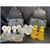 Image 1 : 2 Medela Diaper Bag Sets with Spare Breast Pump Parts/Accessories - Brand New