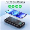 Image 5 : 1 High-Capacity Power Bank (40,800mAh) Portable Charger w/ 3-Built In Cables/Wireless Charging - New