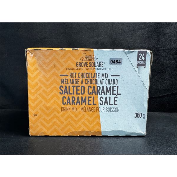 1 Box of 24 Grove Square Salted Caramel Hot Chocolate Coffee Pods - New